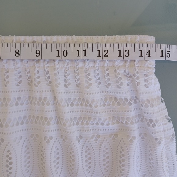 Cache White Crochet Lace Maxi Skirt Elastic Waist Boho Summer Festival Womens M - Picture 5 of 12